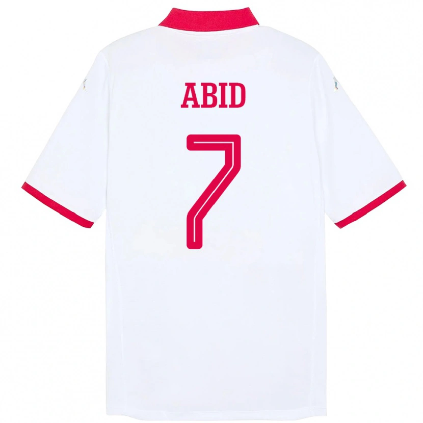 Danxen Women Tunisia Aziz Abid #7 White Away Jersey 24-26 T-Shirt