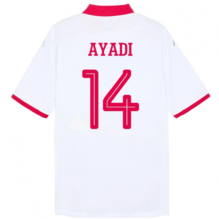 Danxen Women Tunisia Ghada Ayadi #14 White Away Jersey 24-26 T-Shirt