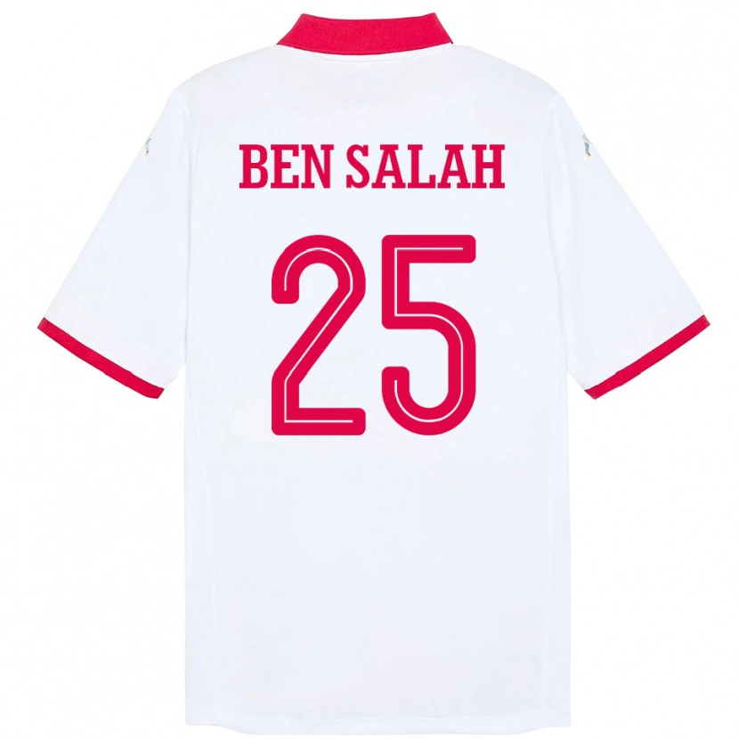 Danxen Women Tunisia Heni Ben Salah #25 White Away Jersey 24-26 T-Shirt