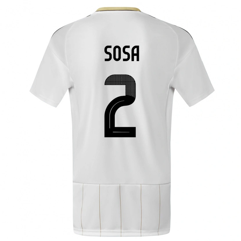 Danxen Women Costa Rica Yerlan Sosa #2 White Away Jersey 24-26 T-Shirt