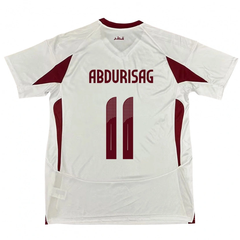 Danxen Women Qatar Yusuf Abdurisag #11 White Away Jersey 24-26 T-Shirt