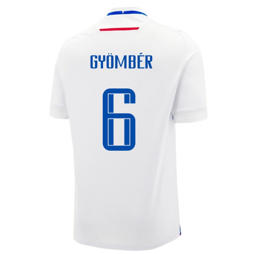 Danxen Women Slovakia Norbert Gyömbér #6 White Away Jersey 24-26 T-Shirt