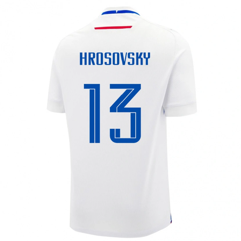 Danxen Women Slovakia Patrik Hrosovsky #13 White Away Jersey 24-26 T-Shirt