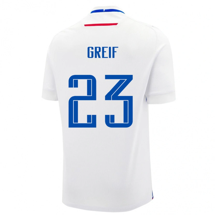 Danxen Women Slovakia Dominik Greif #23 White Away Jersey 24-26 T-Shirt