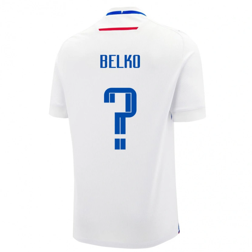 Danxen Women Slovakia Lubomir Belko #0 White Away Jersey 24-26 T-Shirt