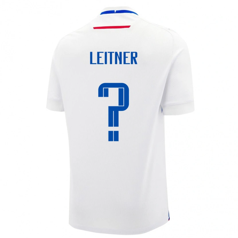 Danxen Women Slovakia Patrik Leitner #0 White Away Jersey 24-26 T-Shirt