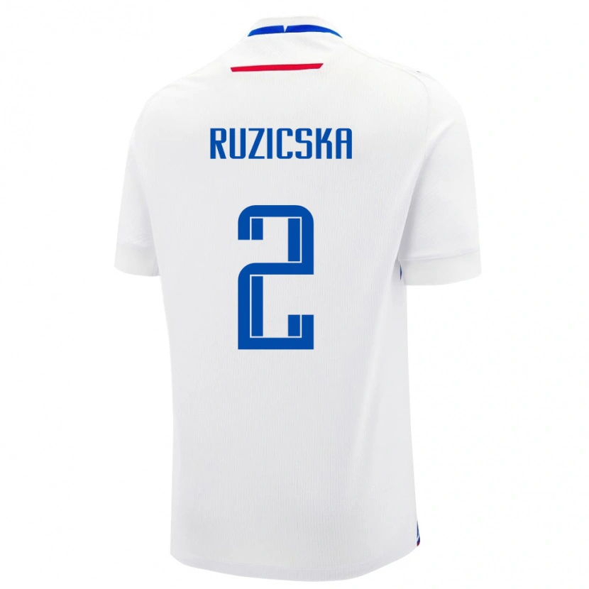 Danxen Women Slovakia Dominik Ruzicska #2 White Away Jersey 24-26 T-Shirt