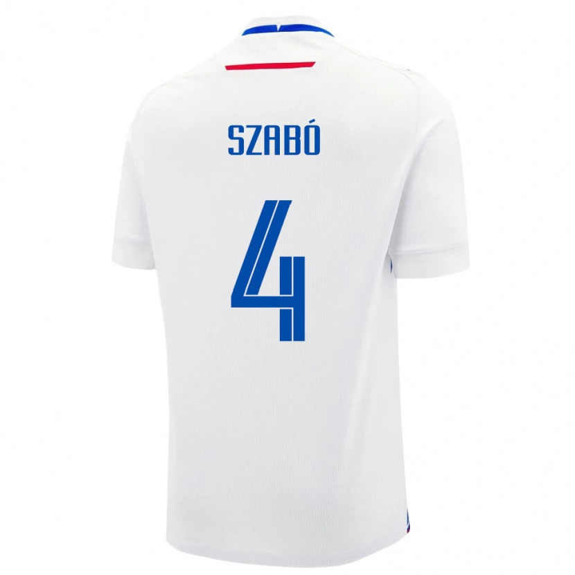 Danxen Women Slovakia Bence Szabó #4 White Away Jersey 24-26 T-Shirt