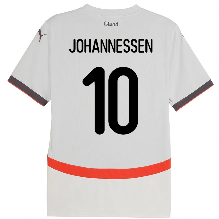 Danxen Women Iceland Tómas Johannessen #10 White Away Jersey 24-26 T-Shirt