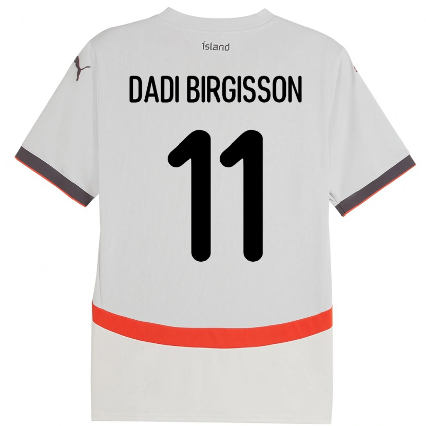 Danxen Women Iceland Adolf Dadi Birgisson #11 White Away Jersey 24-26 T-Shirt