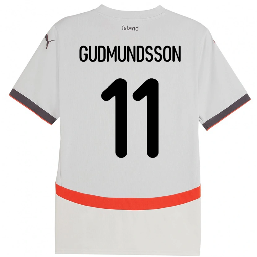 Danxen Women Iceland Galdur Gudmundsson #11 White Away Jersey 24-26 T-Shirt