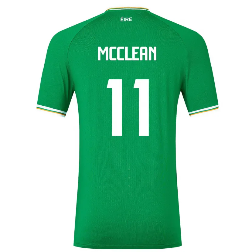 Danxen Kid Ireland James Mcclean #11 Green Home Jersey 24-26 T-Shirt