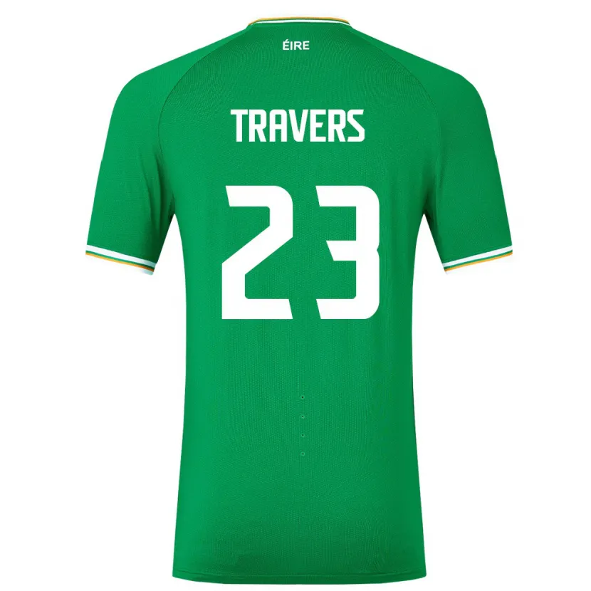 Danxen Kid Ireland Mark Travers #23 Green Home Jersey 24-26 T-Shirt