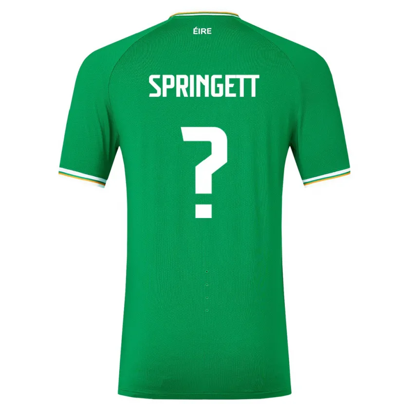 Danxen Kid Ireland Tony Springett #0 Green Home Jersey 24-26 T-Shirt