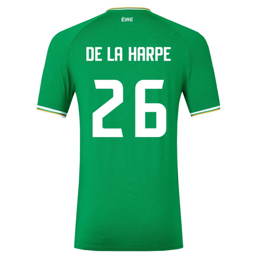 Danxen Kid Ireland Deborah-Anne De La Harpe #26 Green Home Jersey 24-26 T-Shirt