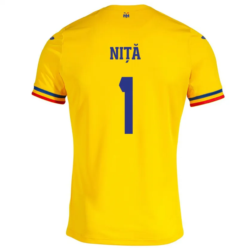 Danxen Kid Romania Florin Niță #1 Yellow Home Jersey 24-26 T-Shirt