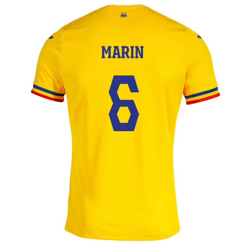 Danxen Kid Romania Marius Marin #6 Yellow Home Jersey 24-26 T-Shirt