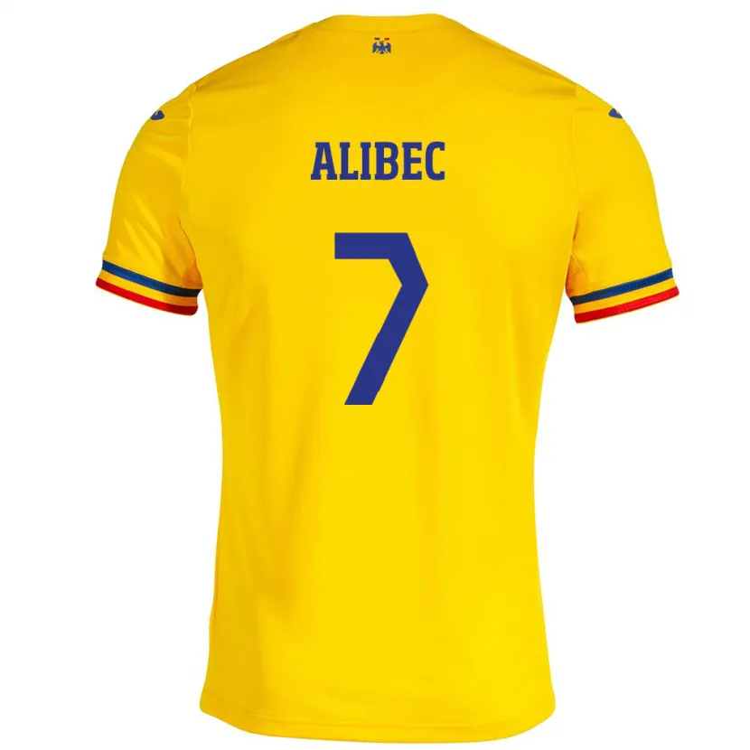 Danxen Kid Romania Denis Alibec #7 Yellow Home Jersey 24-26 T-Shirt