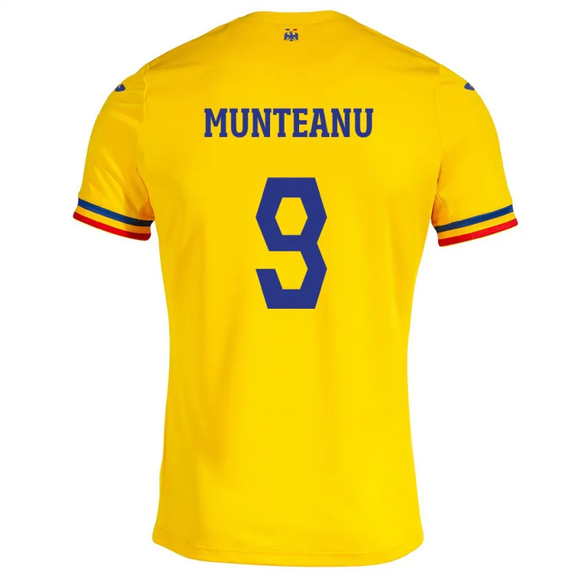 Danxen Kid Romania Louis Munteanu #9 Yellow Home Jersey 24-26 T-Shirt