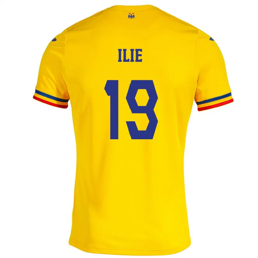 Danxen Kid Romania Rareș Ilie #19 Yellow Home Jersey 24-26 T-Shirt