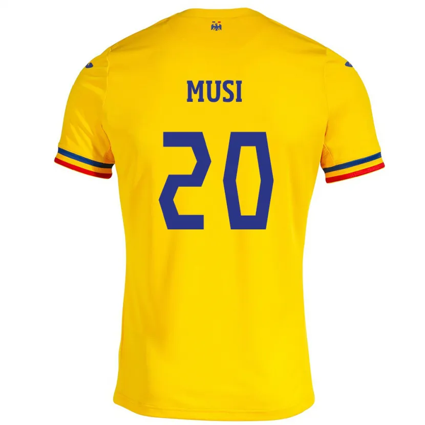 Danxen Kid Romania Alexandru Musi #20 Yellow Home Jersey 24-26 T-Shirt