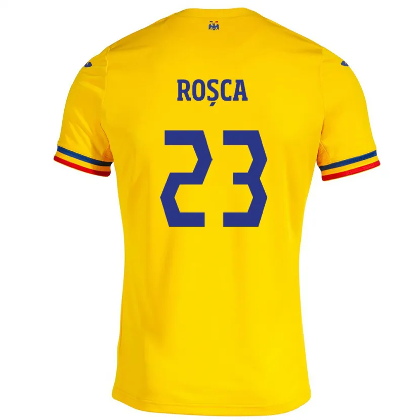 Danxen Kid Romania Alexandru Roșca #23 Yellow Home Jersey 24-26 T-Shirt