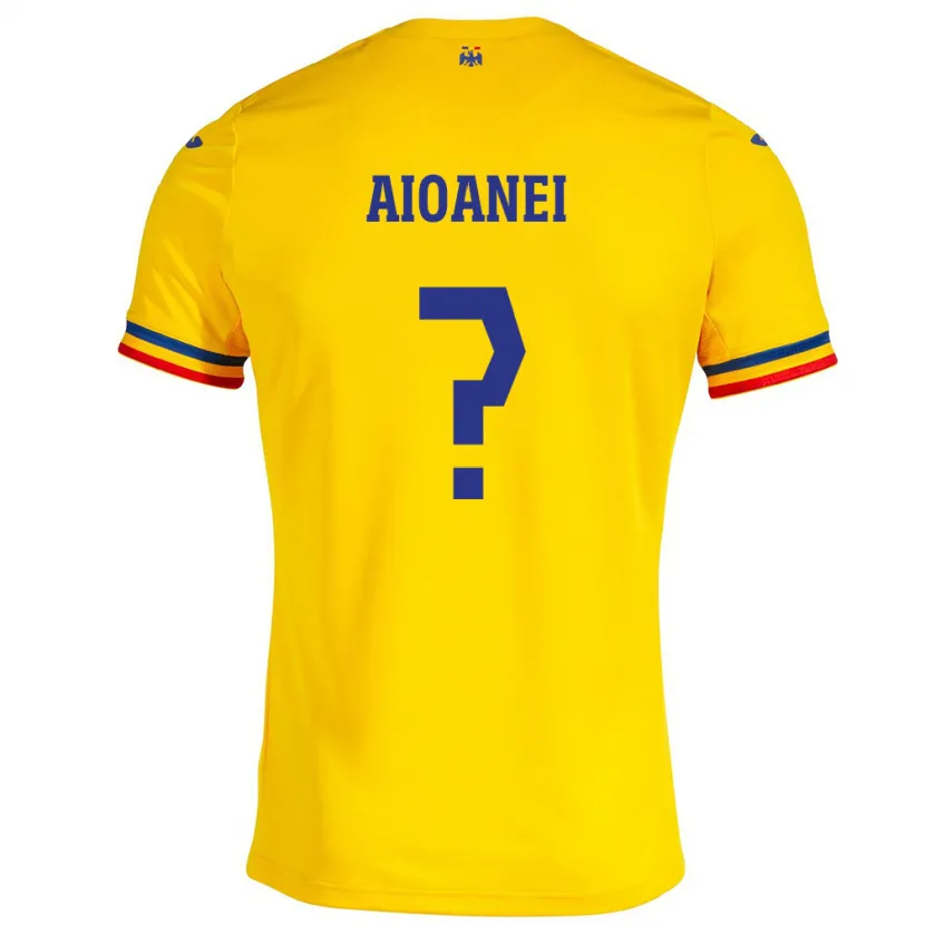 Danxen Kid Romania Mario Aioanei #0 Yellow Home Jersey 24-26 T-Shirt