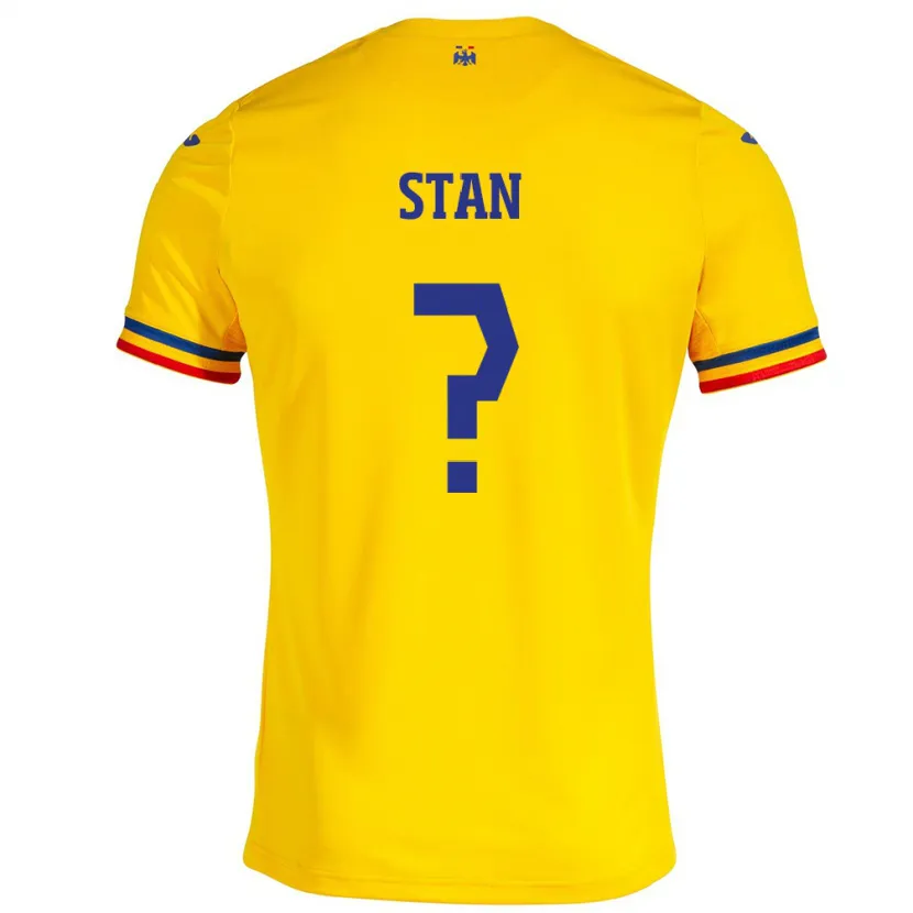 Danxen Kid Romania Alexandru Stan #0 Yellow Home Jersey 24-26 T-Shirt