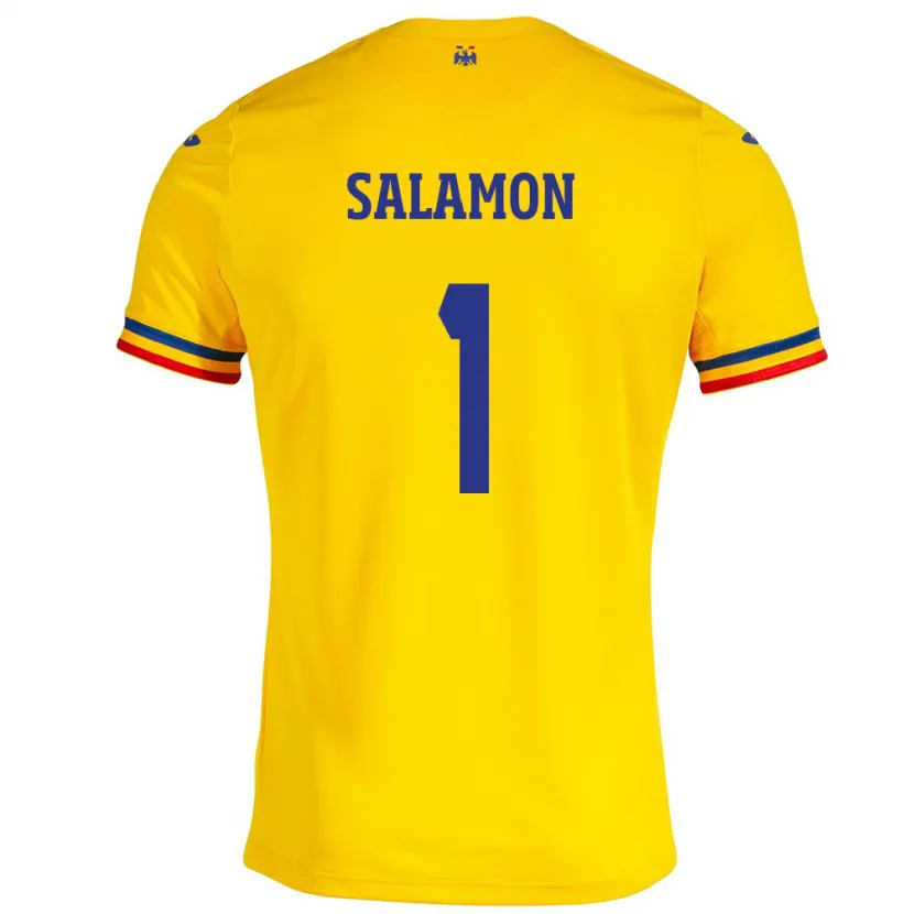 Danxen Kid Romania Szidonia Salamon #1 Yellow Home Jersey 24-26 T-Shirt