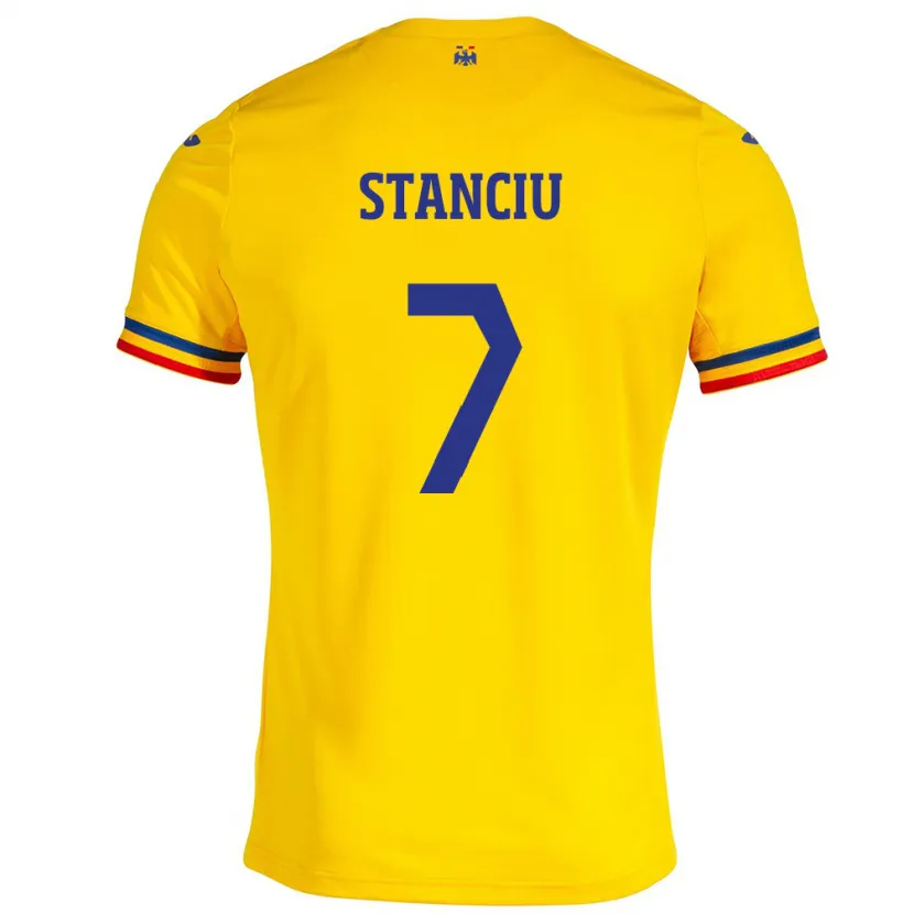 Danxen Kid Romania Ana Maria Stanciu #7 Yellow Home Jersey 24-26 T-Shirt