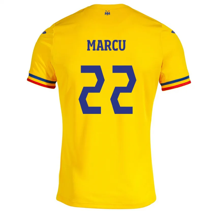 Danxen Kid Romania Carmen Marcu #22 Yellow Home Jersey 24-26 T-Shirt