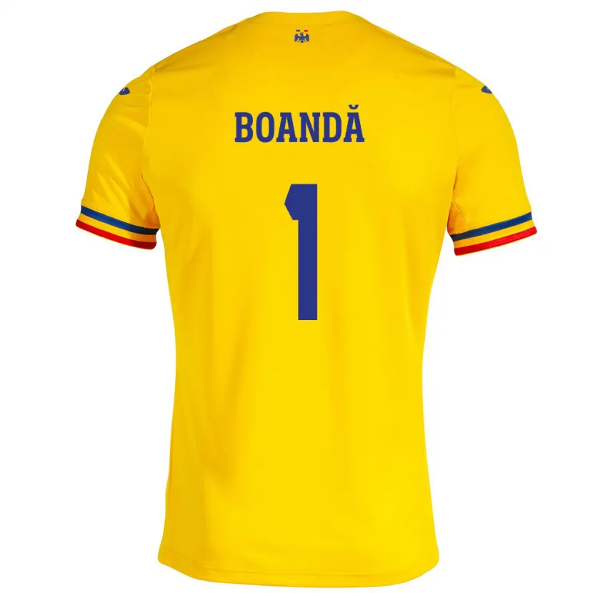 Danxen Kid Romania Lavinia Boandă #1 Yellow Home Jersey 24-26 T-Shirt