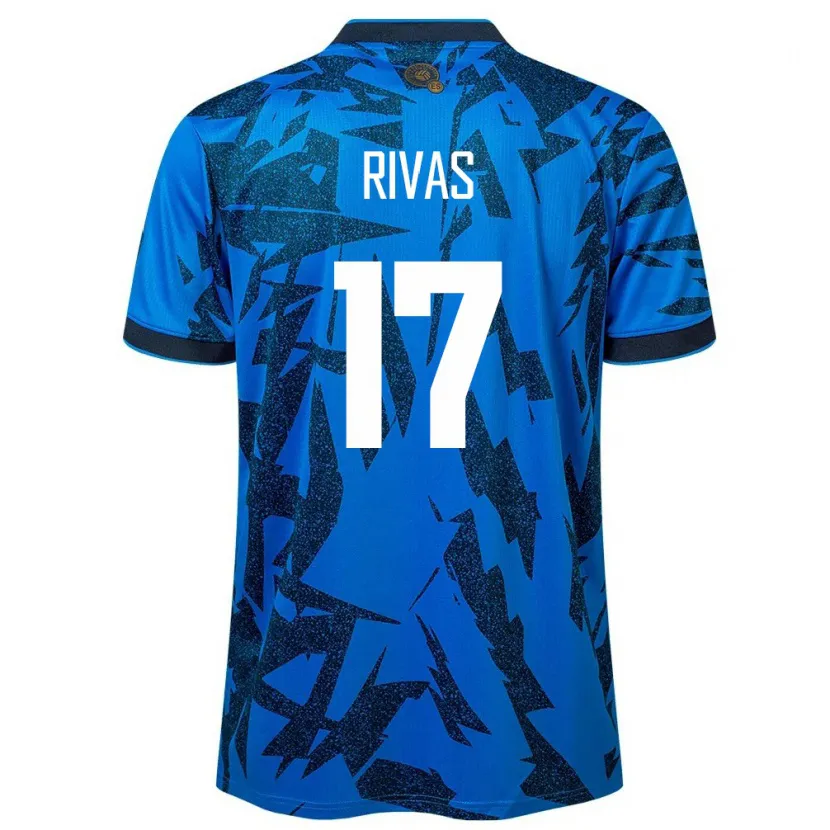 Danxen Kid El Salvador Eduardo Rivas #17 Blue Home Jersey 24-26 T-Shirt