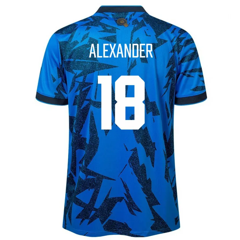 Danxen Kid El Salvador Alexander Aguilar #18 Blue Home Jersey 24-26 T-Shirt