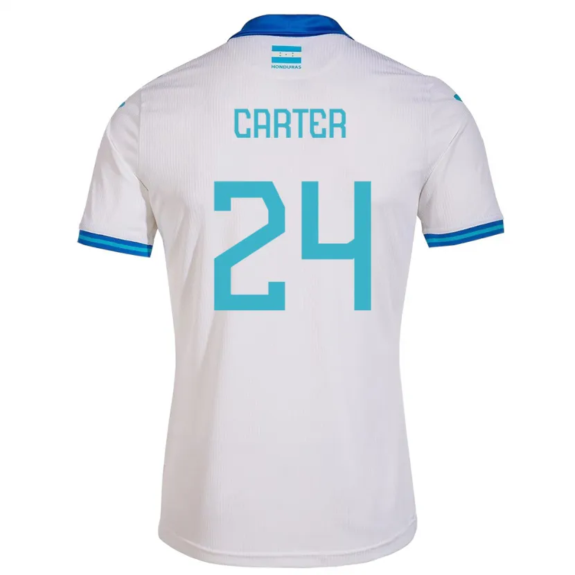 Danxen Kid Honduras Daniel Carter #24 White Home Jersey 24-26 T-Shirt