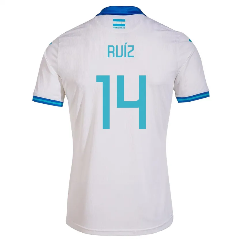 Danxen Kid Honduras David Ruíz #14 White Home Jersey 24-26 T-Shirt