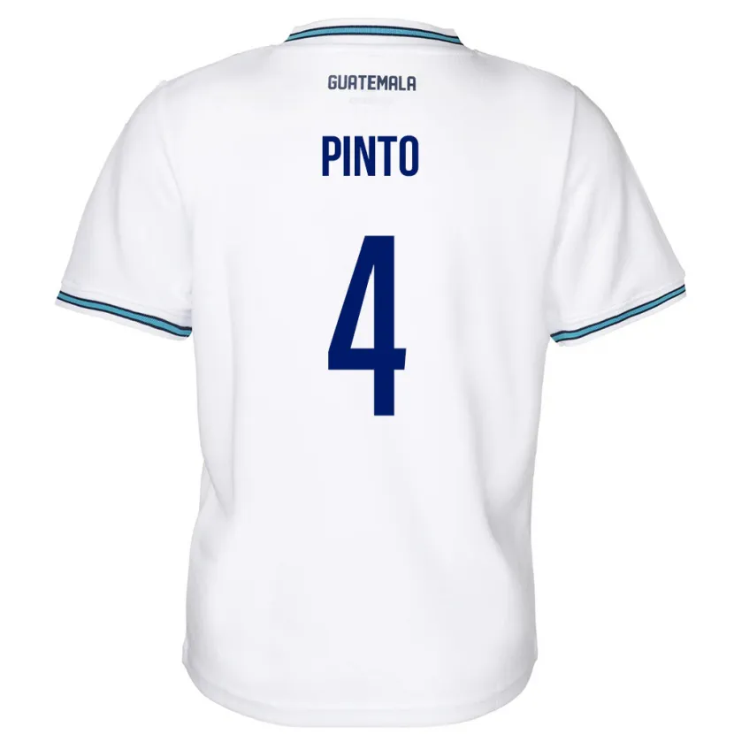 Danxen Kid Guatemala José Carlos Pinto #4 White Home Jersey 24-26 T-Shirt