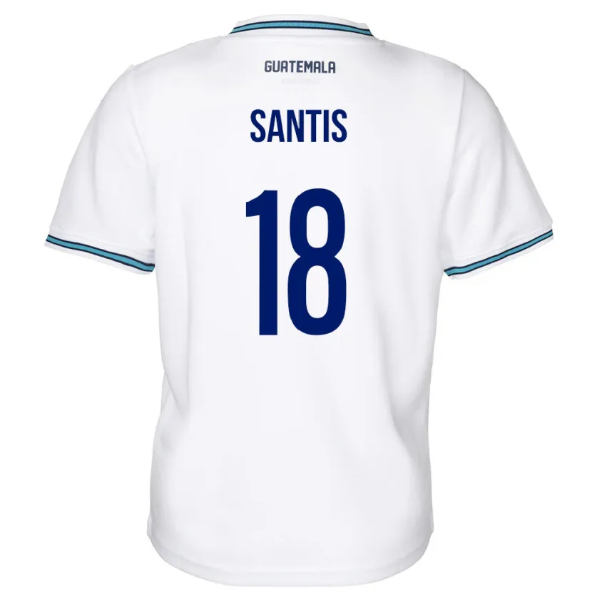 Danxen Kid Guatemala Óscar Santis #18 White Home Jersey 24-26 T-Shirt