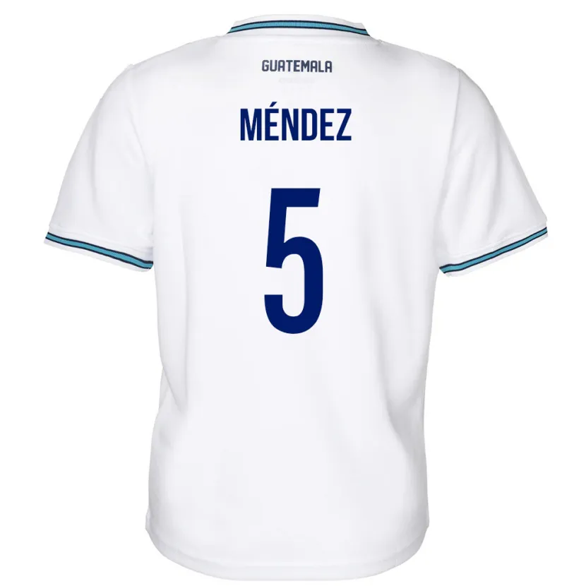 Danxen Kid Guatemala Diego Méndez #5 White Home Jersey 24-26 T-Shirt