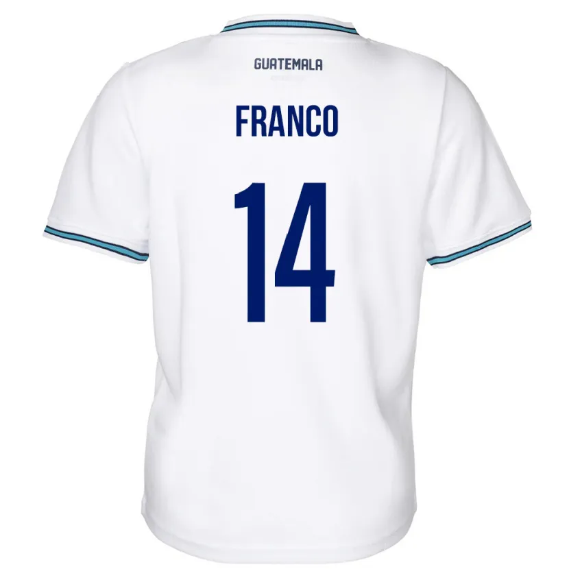 Danxen Kid Guatemala Jonathan Franco #14 White Home Jersey 24-26 T-Shirt