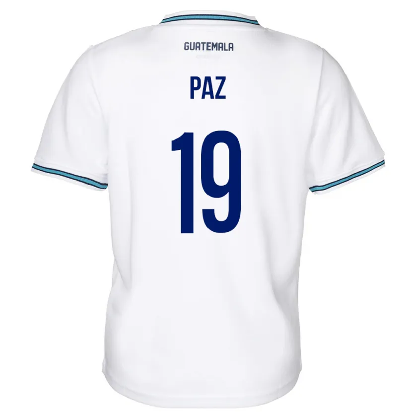 Danxen Kid Guatemala Vidal Paz #19 White Home Jersey 24-26 T-Shirt