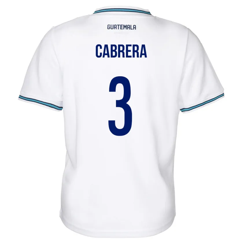 Danxen Kid Guatemala Gabriel Cabrera #3 White Home Jersey 24-26 T-Shirt