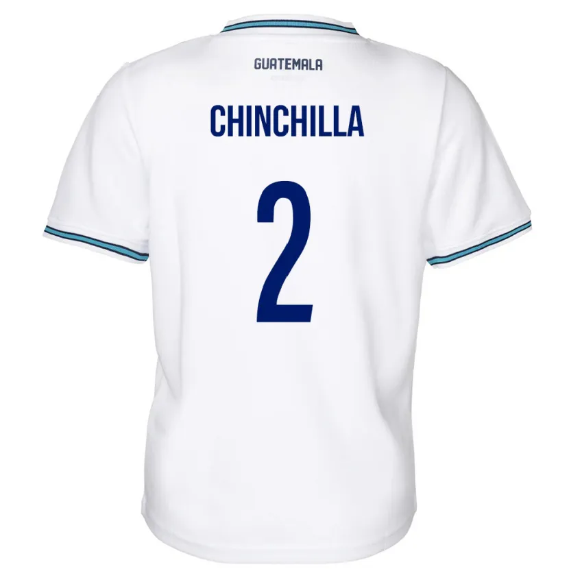 Danxen Kid Guatemala Nicolás Chinchilla #2 White Home Jersey 24-26 T-Shirt