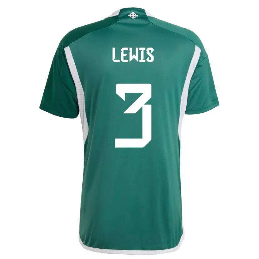 Danxen Kid Northern Ireland Jamal Lewis #3 Green Home Jersey 24-26 T-Shirt