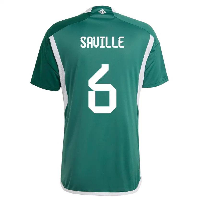 Danxen Kid Northern Ireland George Saville #6 Green Home Jersey 24-26 T-Shirt