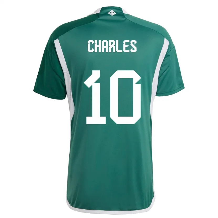 Danxen Kid Northern Ireland Dion Charles #10 Green Home Jersey 24-26 T-Shirt