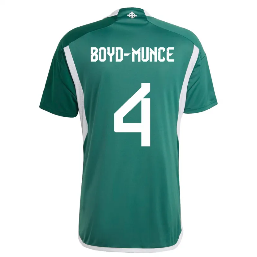 Danxen Kid Northern Ireland Caolan Boyd-Munce #4 Green Home Jersey 24-26 T-Shirt