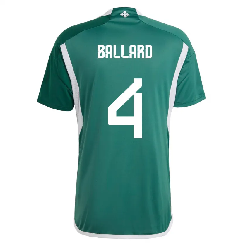 Danxen Kid Northern Ireland Daniel Ballard #4 Green Home Jersey 24-26 T-Shirt