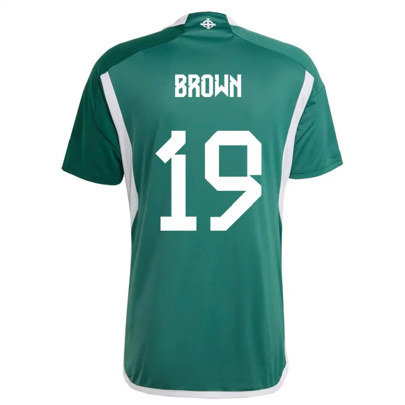 Danxen Kid Northern Ireland Sean Brown #19 Green Home Jersey 24-26 T-Shirt