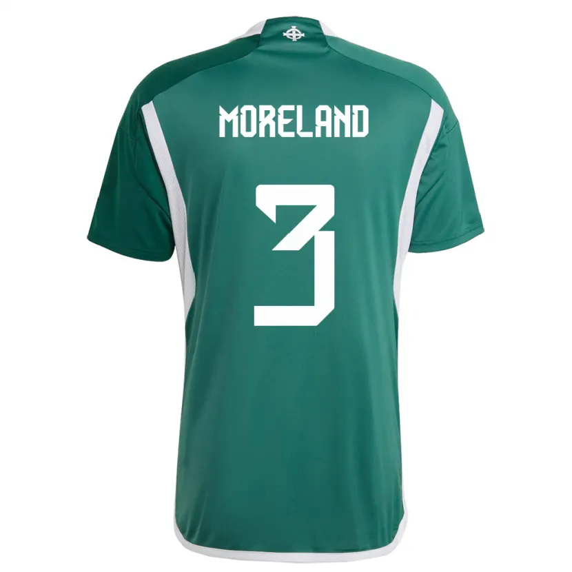 Danxen Kid Northern Ireland Calum Moreland #3 Green Home Jersey 24-26 T-Shirt